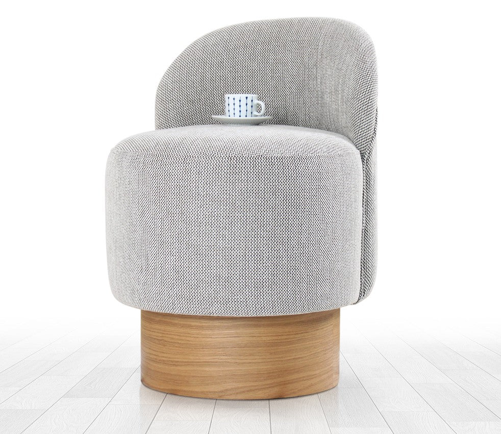 Barren Puf  | Grey Pouffe – Modern Upholstered Ottoman