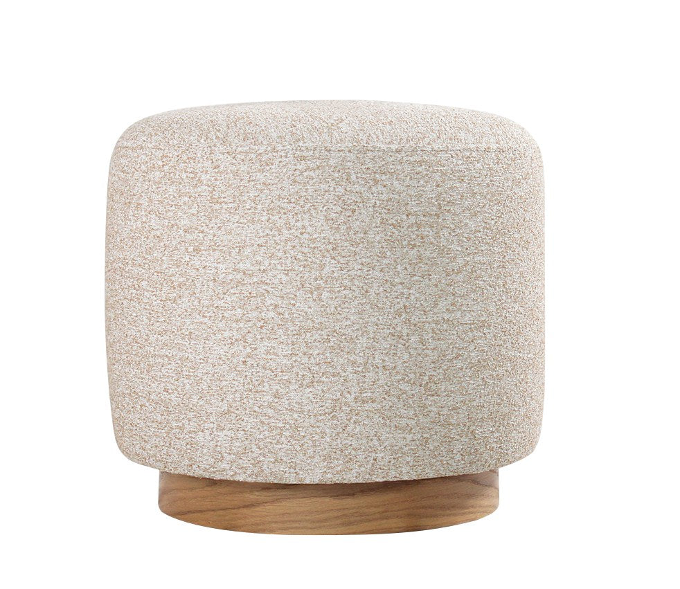 Cheriton Puf  | Beige Pouffe – Modern Upholstered Ottoman