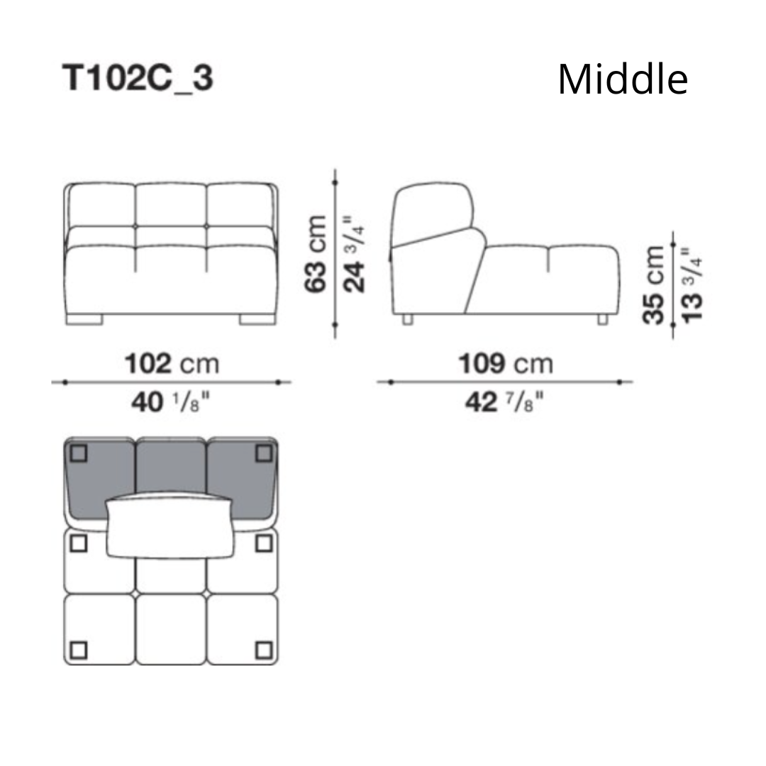 Standard Middle Module – Tully Modular Sofa