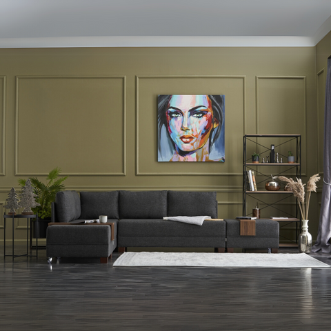 Fly – Anthracite L Shaped Corner Sofa Bed | Modular Sectional