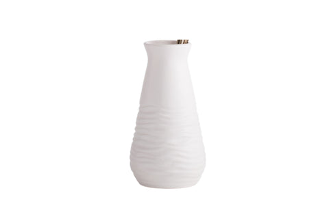 Vaso decorativo in ceramica bianca – Stile minimalista