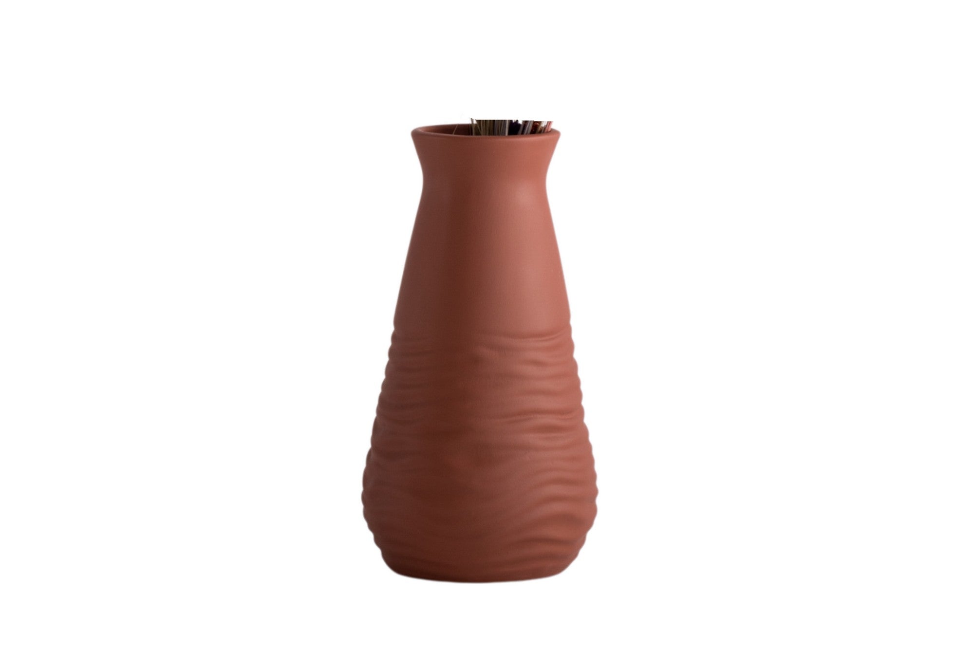 Red Ceramic Decorative Vase – Minimalist Style