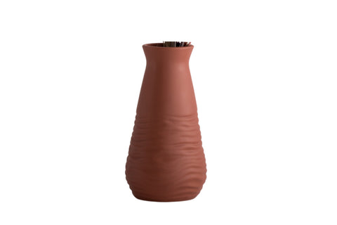 Vaso decorativo in ceramica rossa – Stile minimalista