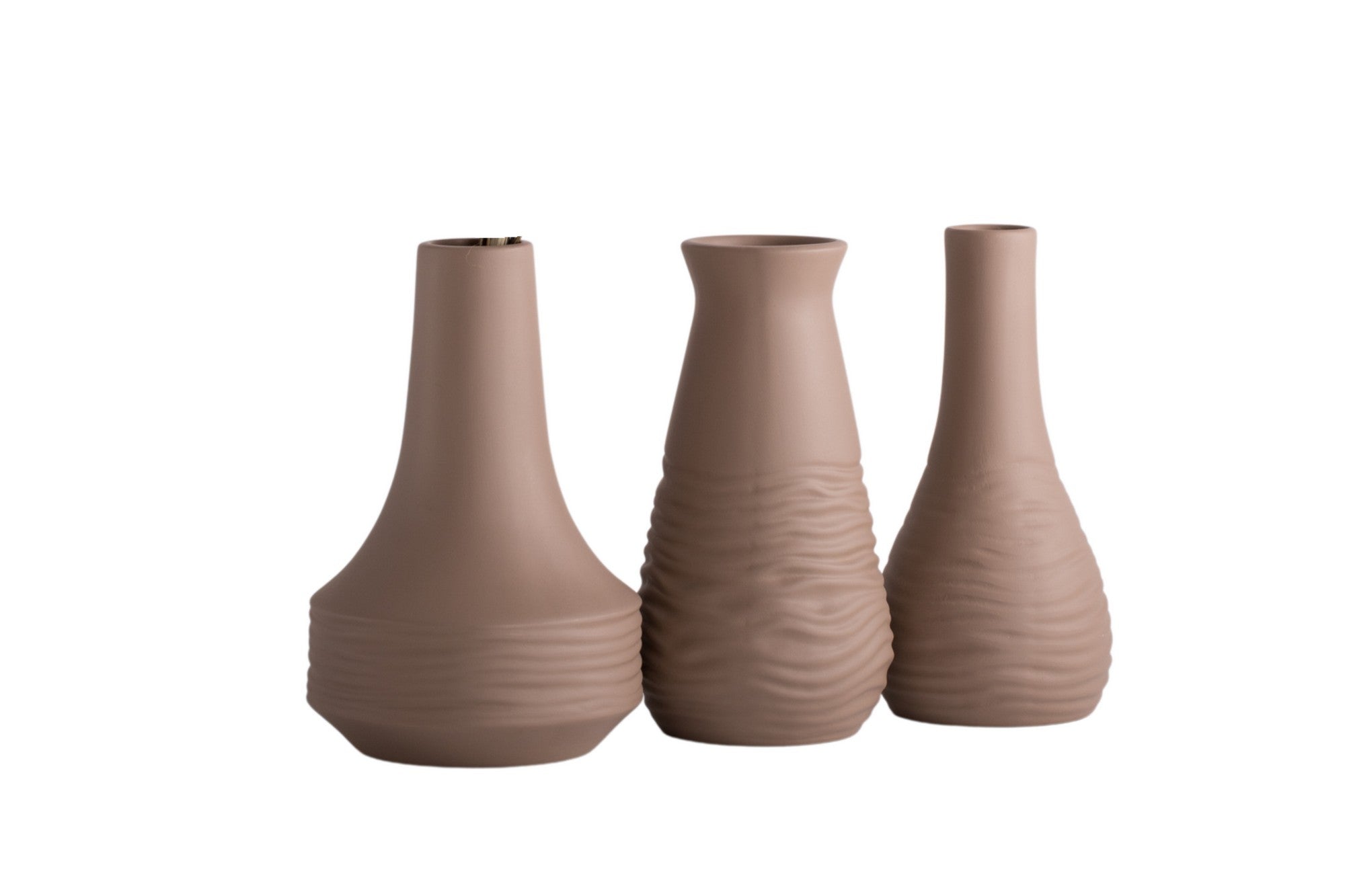 Brown Vase Set – Contemporary Decor