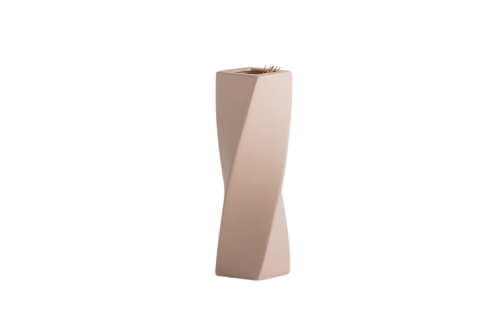 Beige Ceramic Vase – Decorative Accent