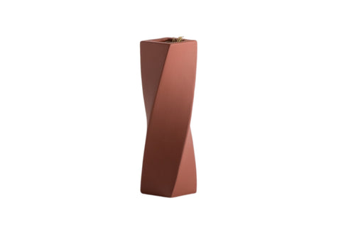 Vaso in Ceramica Rosso a Piastrelle per Decorazione d'Interni