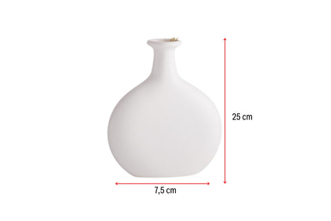 Vaso decorativo in ceramica bianca – Stile moderno