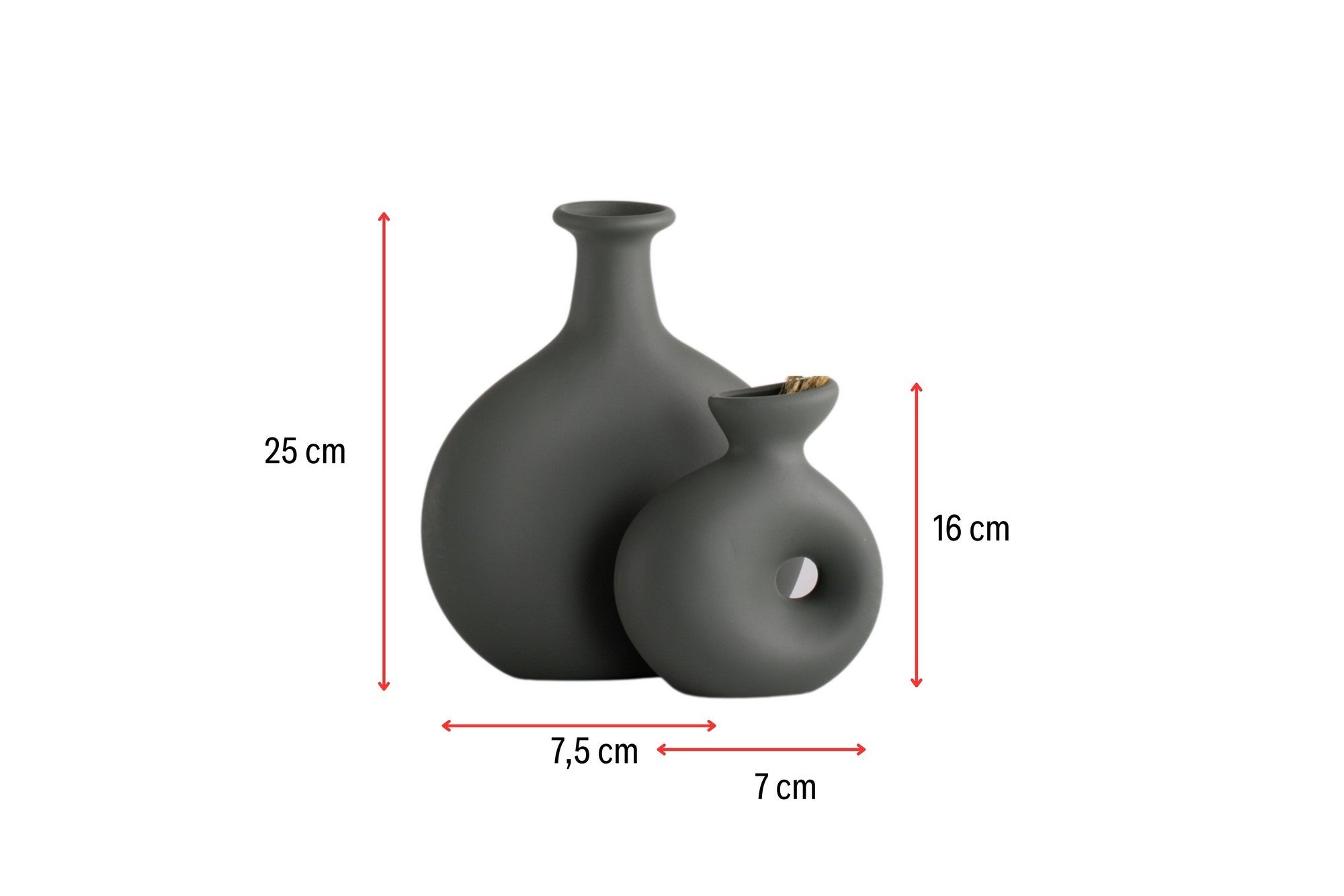 Set di vasi decorativi in ceramica verde