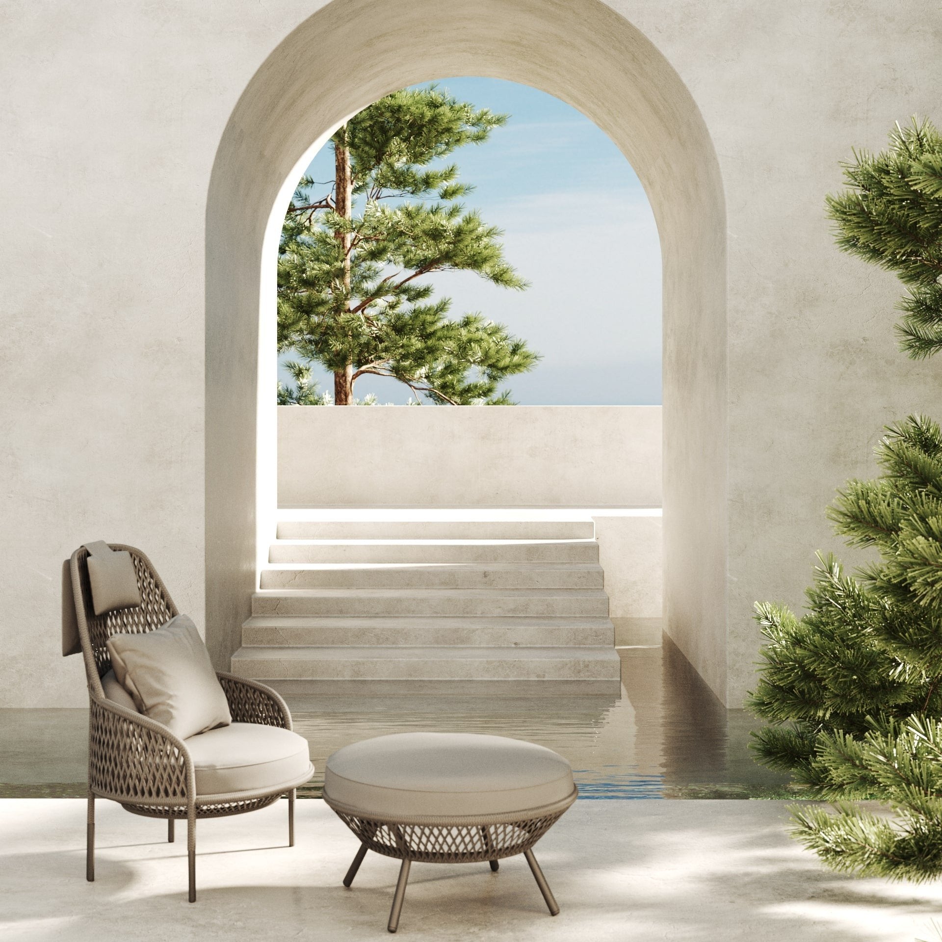 BONDI lounge chair with ottoman