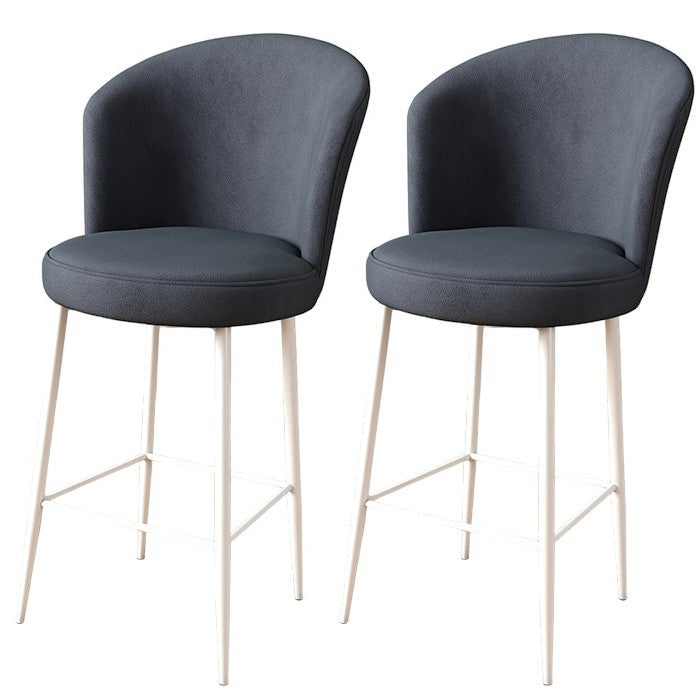 Set of 2 Fora Upholstered Bar Stools in Anthracite and White – product image 1