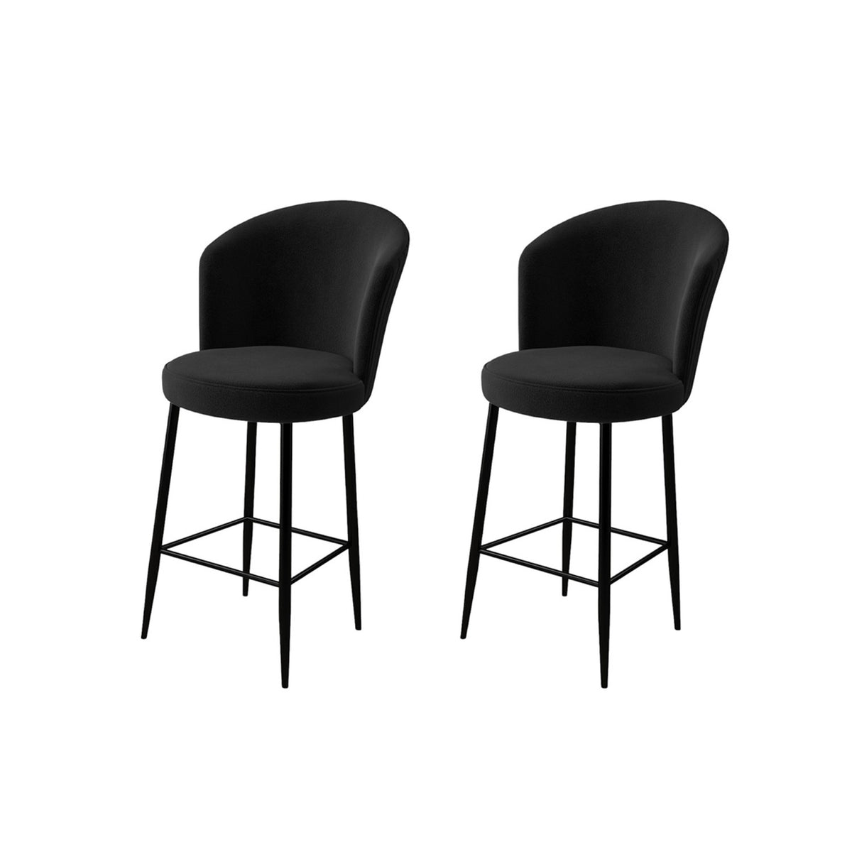 Set of 2 Alte Bar Stools in Black – product image 1