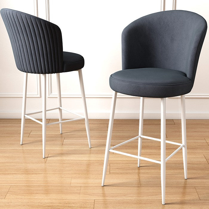 Set of 2 Alte Bar Stools in Anthracite and White – product image 2