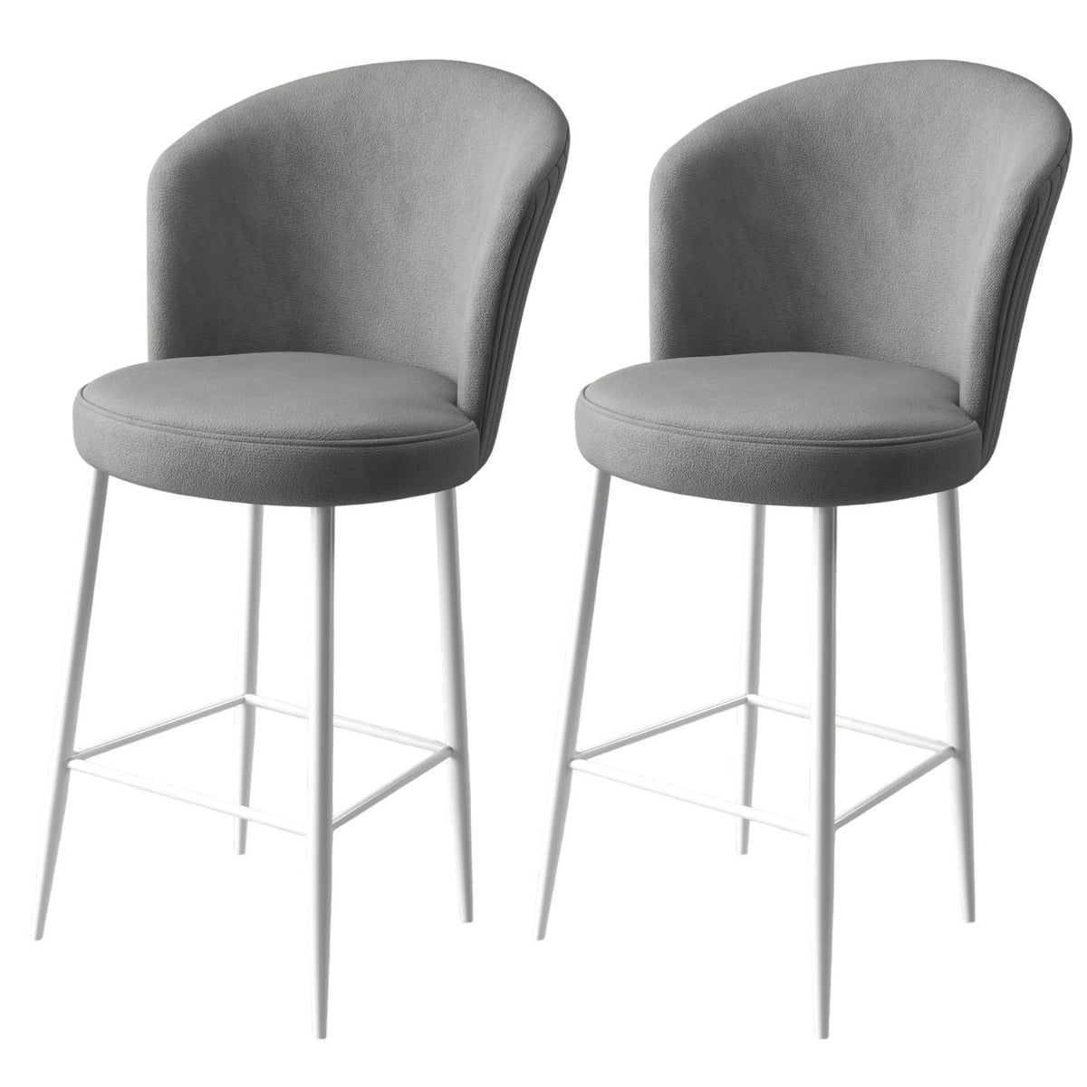 Set of 2 Alte Bar Stools in Grey and White – product image 1