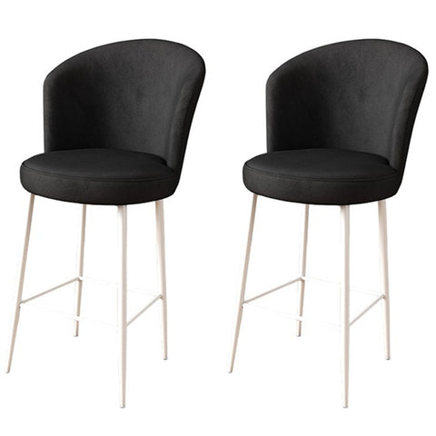 2er-Set Alte Barhocker in Schwarz und Weiß