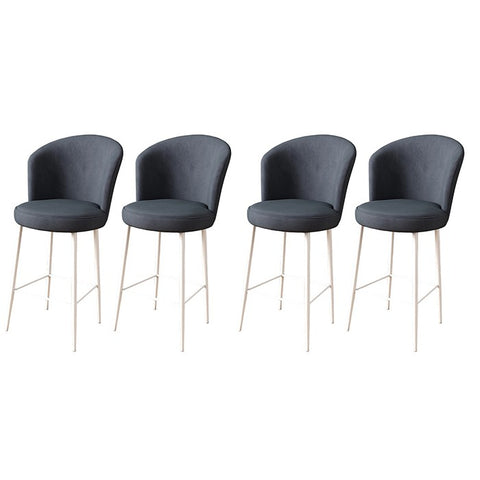 Set di 4 sgabelli da bar Alte in antracite e bianco