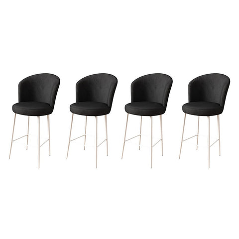 Set van 4 Alte barkrukken in zwart en wit