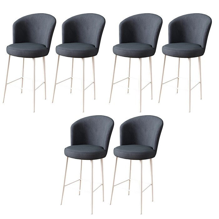 Set of 6 Alte Bar Stools in Anthracite and White