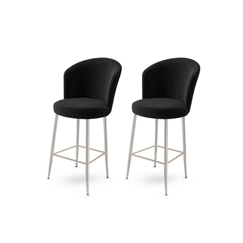 Set of 2 Alte Bar Stools in Black and Chrome – product image 1