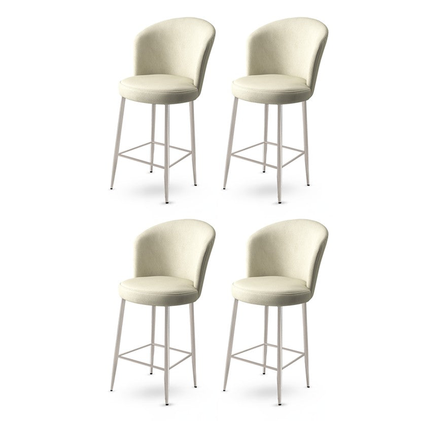 Set of 4 Alte Bar Stools in Cream and Chrome – product image 1