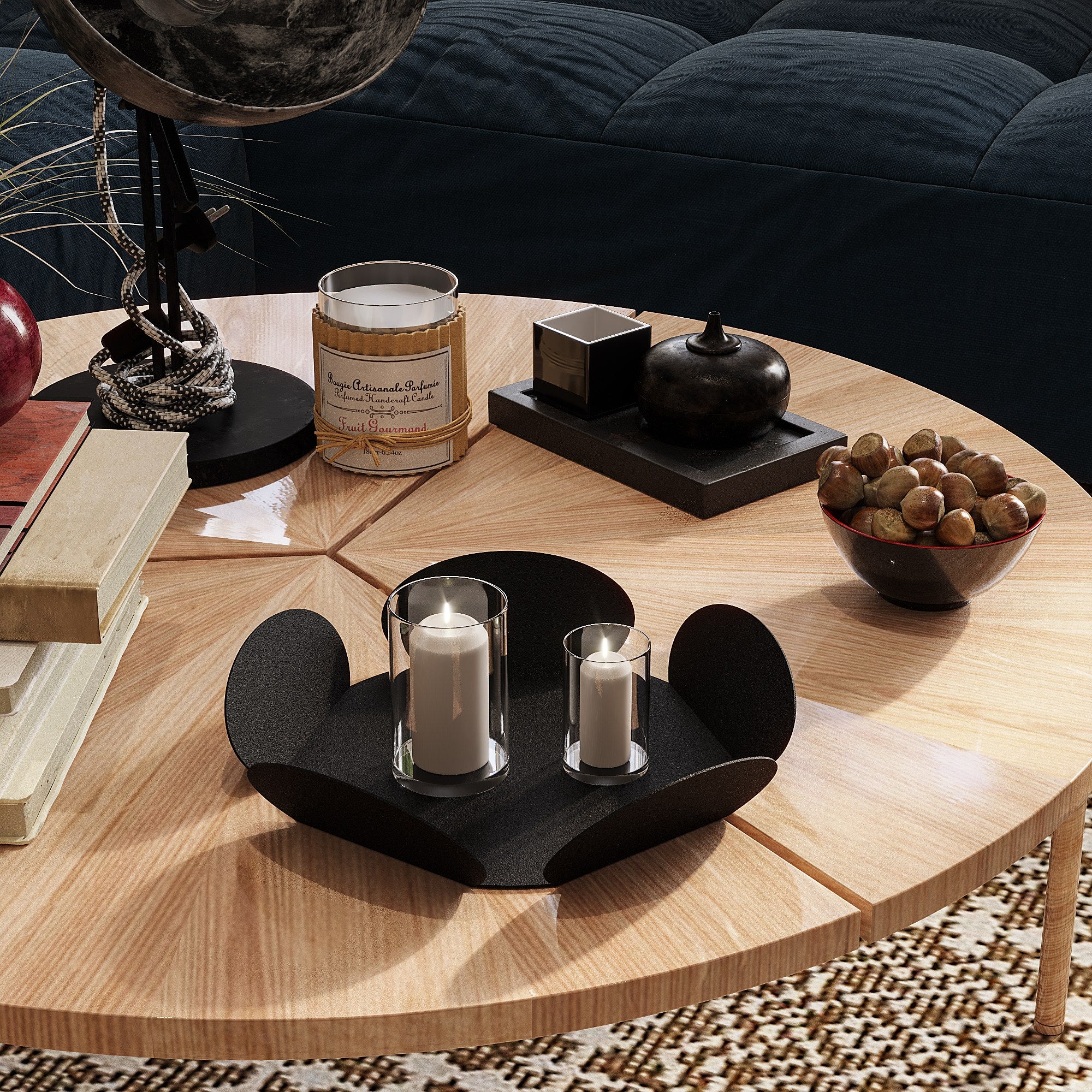 Decorative Metal Accessory Set of 3 Black | 247HFM1101