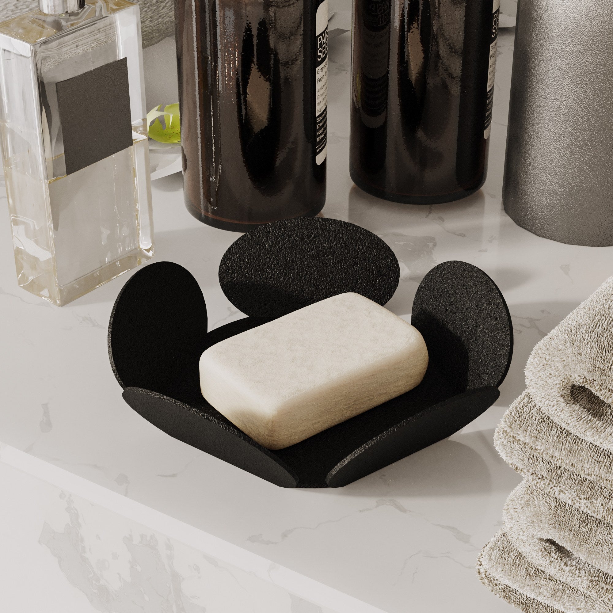 Decorative Metal Accessory Set of 3 Black | 247HFM1101