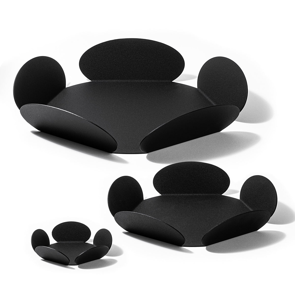 Decorative Metal Accessory Set of 3 Black | 247HFM1101