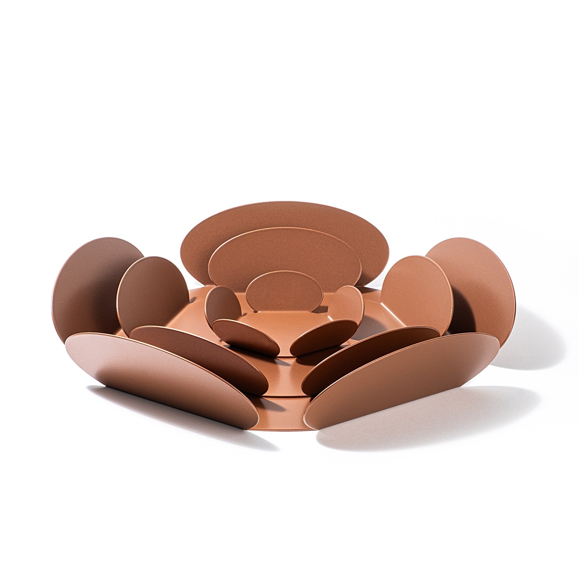 Decorative Metal Accessory Set of 3 Copper | 247HFM1102