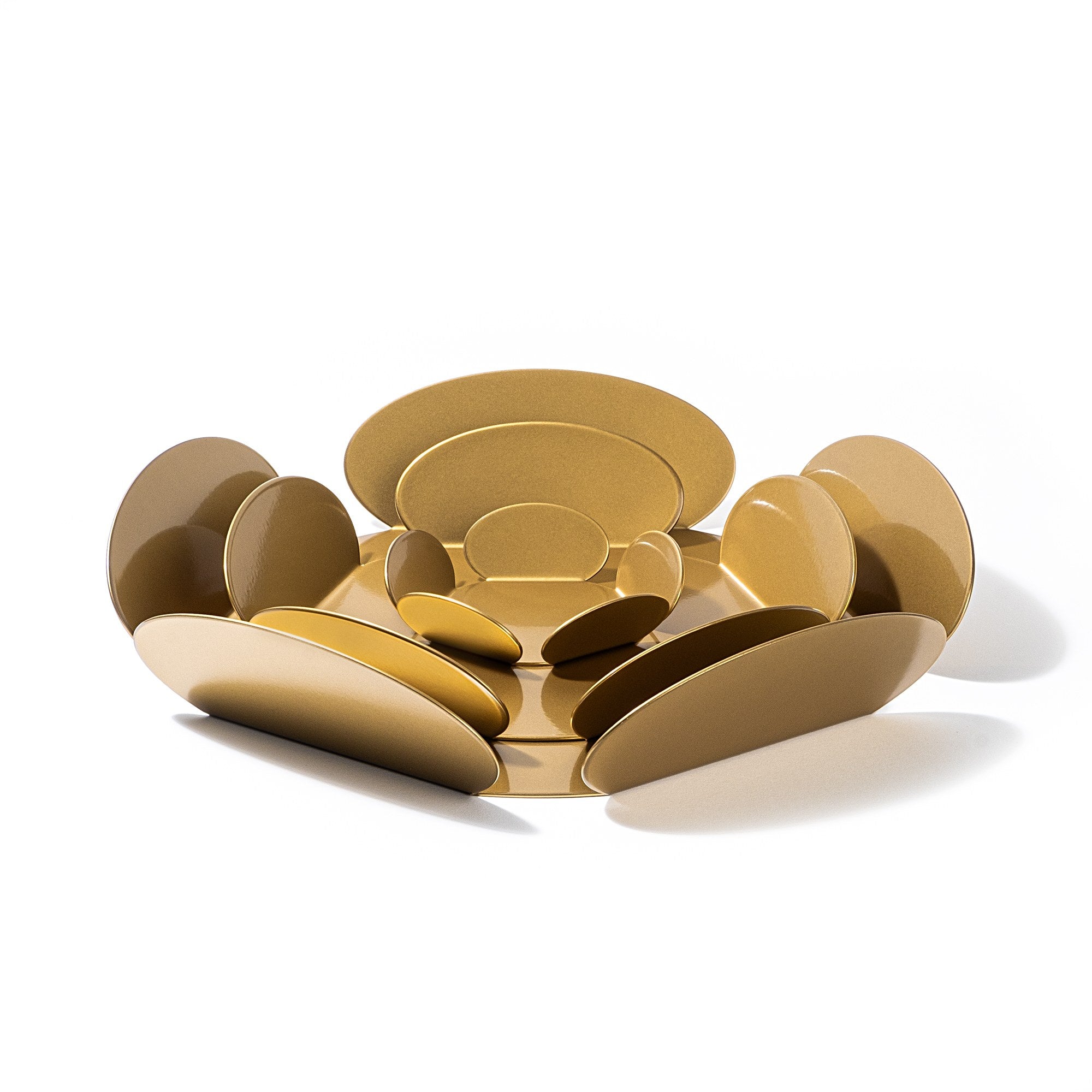 Decorative Metal Accessory Set of 3 Gold | 247HFM1103