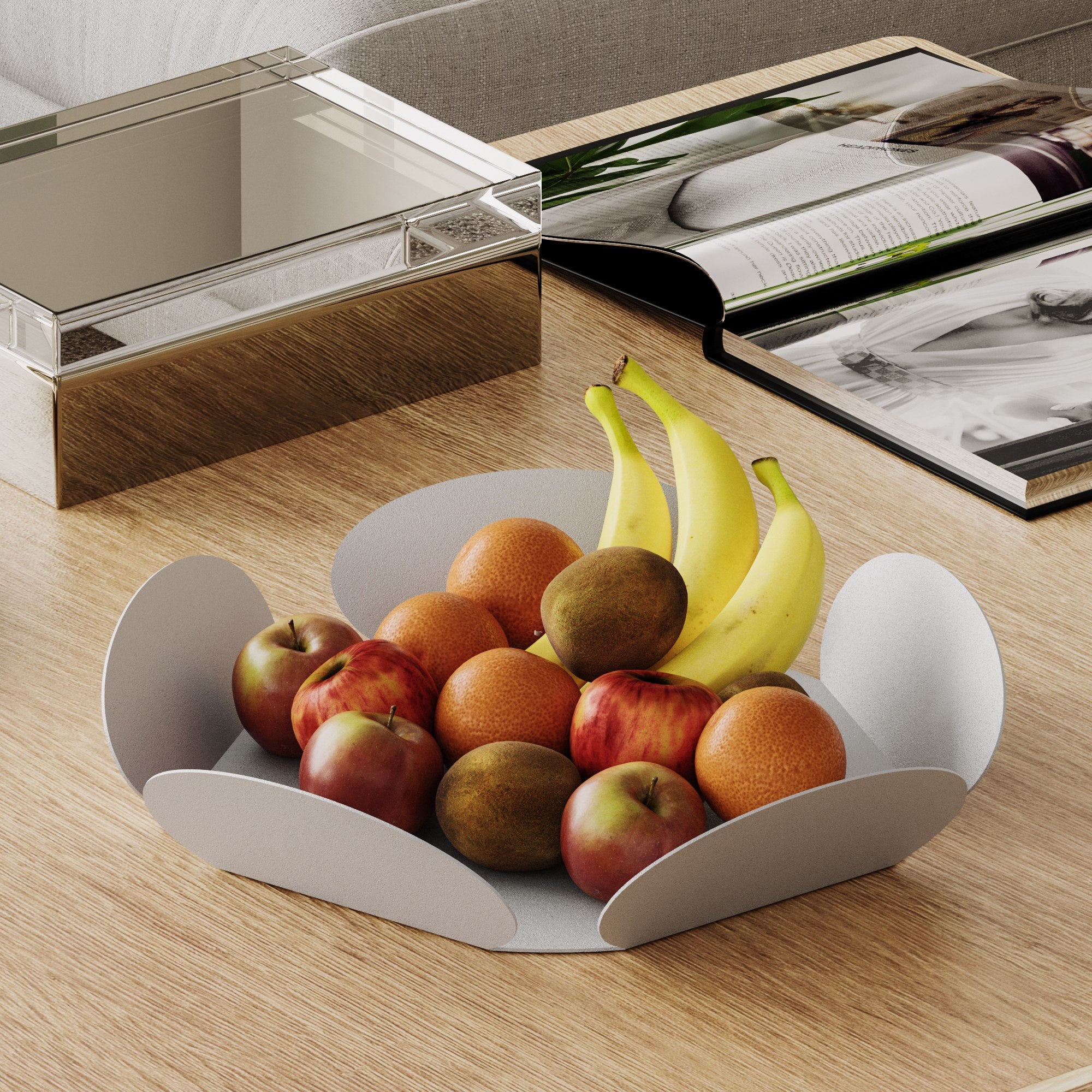 Decorative Metal Accessory Set of 3 Light Grey | 247HFM1104