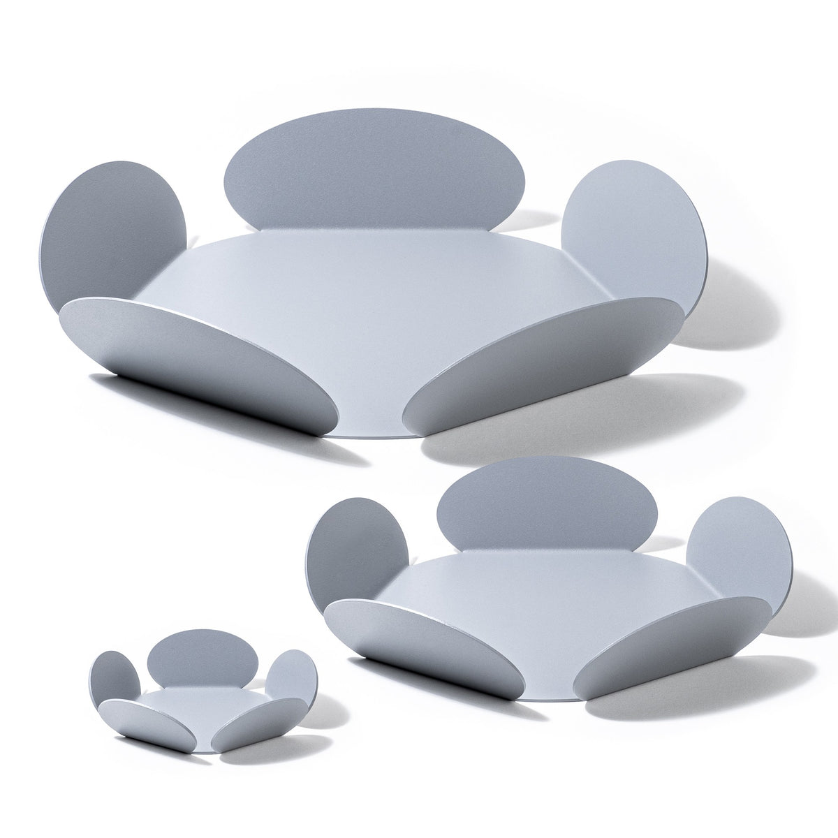 Decorative Metal Accessory Set of 3 Light Grey | 247HFM1104