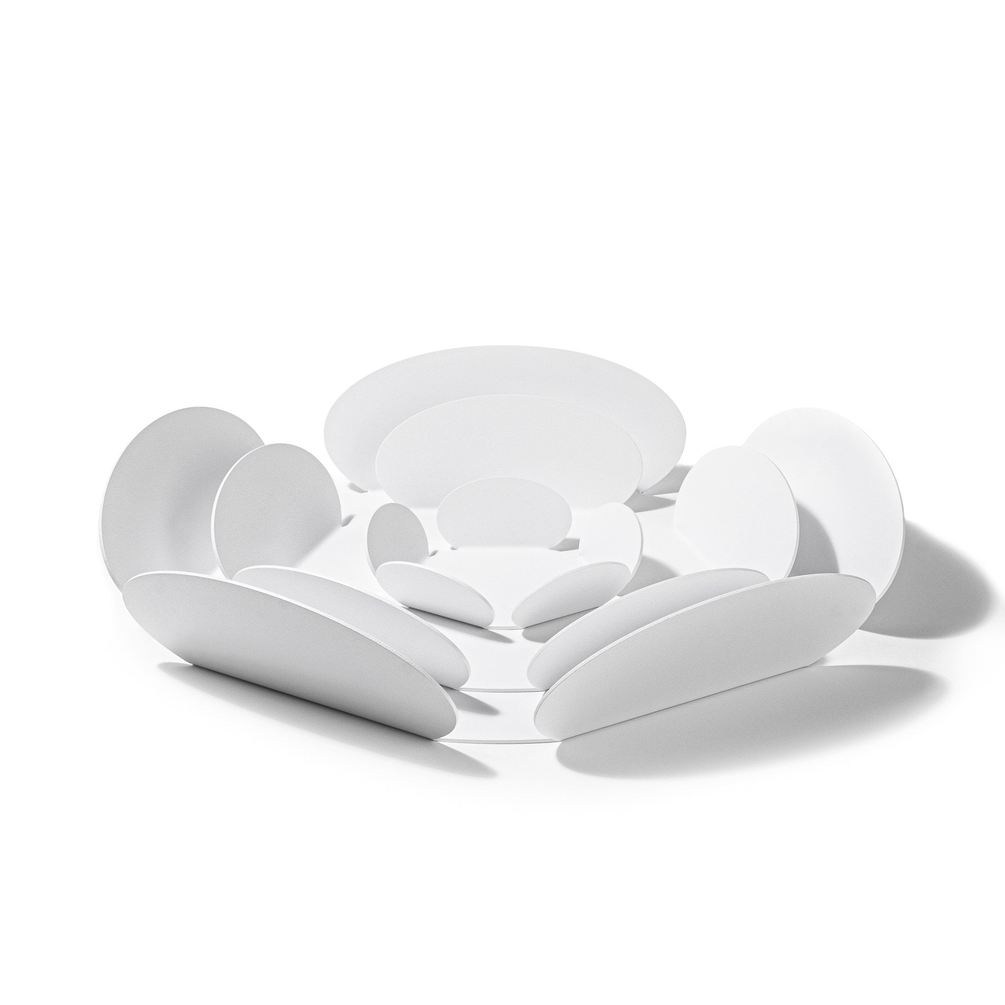 Decorative Metal Accessory Set of 3 White | 247HFM1105