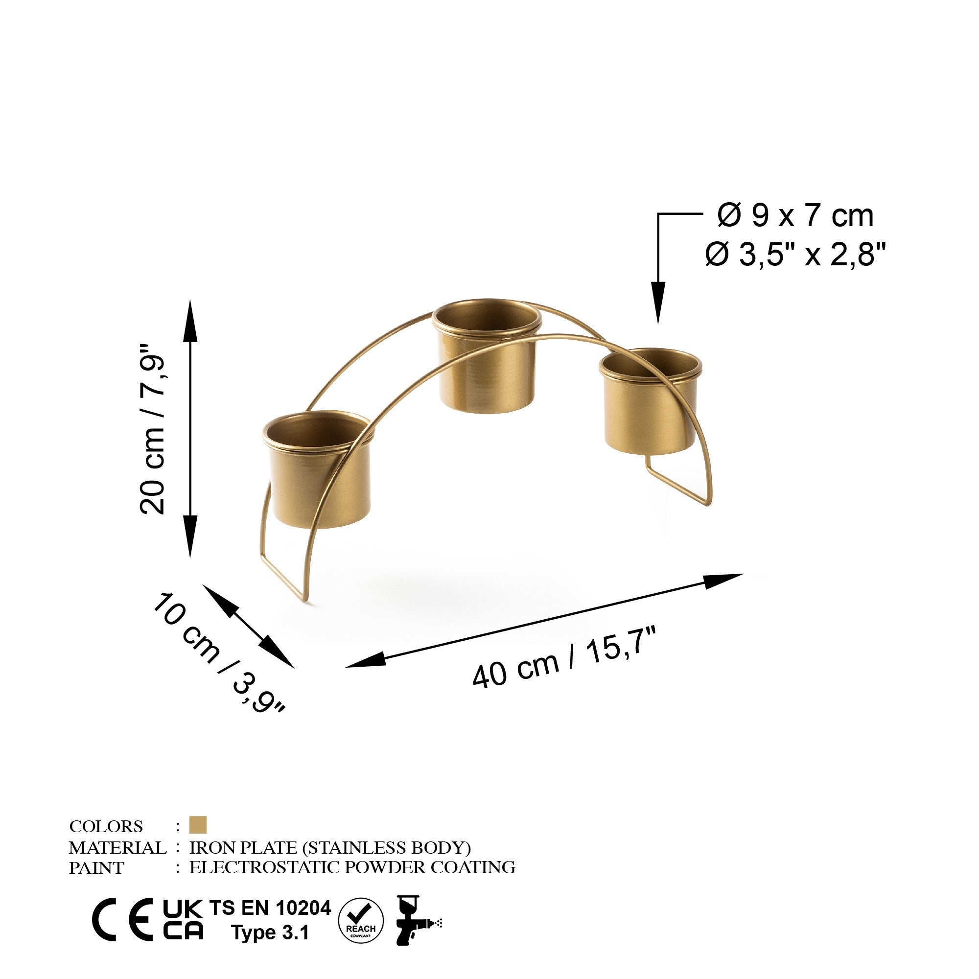 Decorative Metal Accessory Gold | 247HFM1149