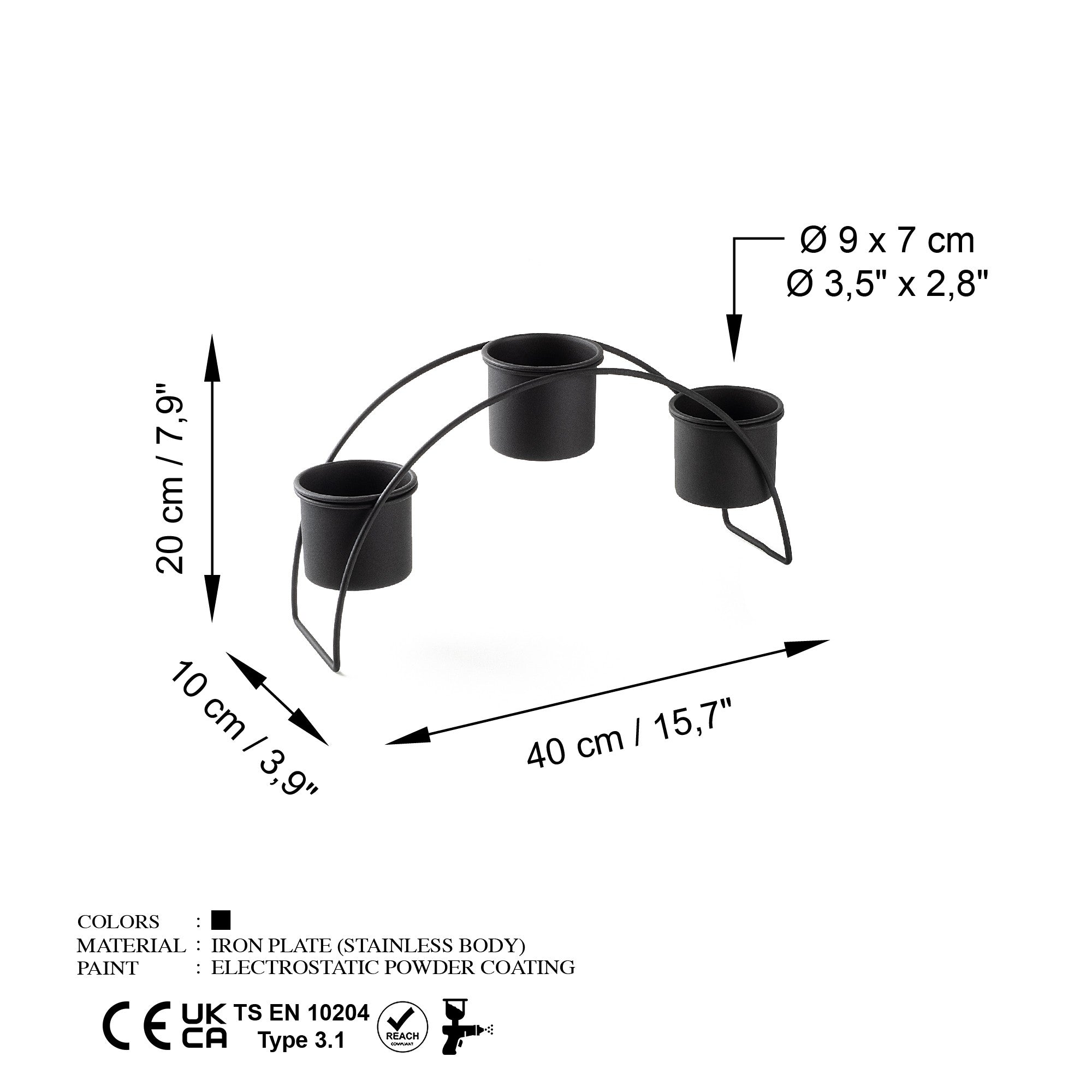 Decorative Metal Accessory Black | 247HFM1150