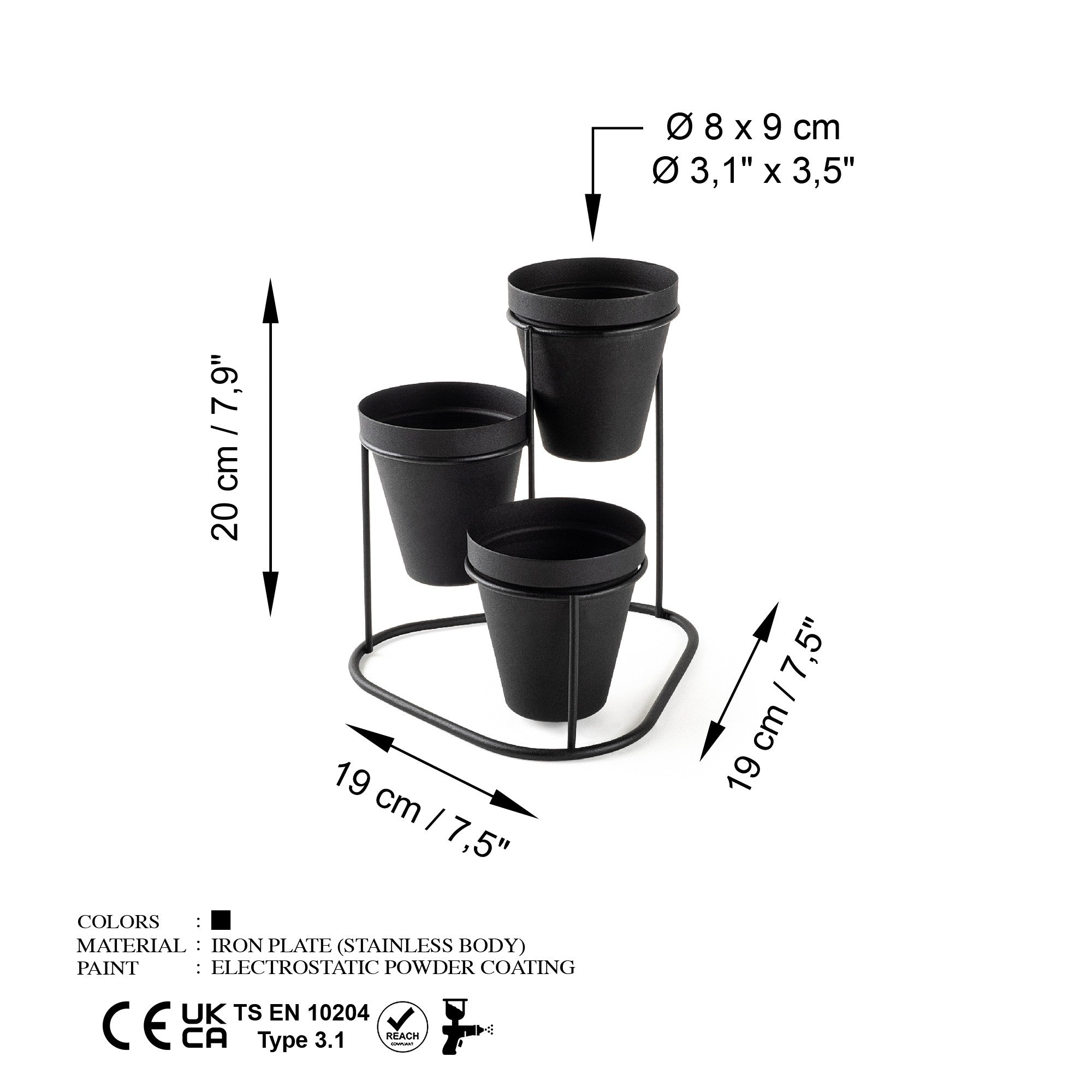 Decorative Metal Accessory Black | 247HFM1155