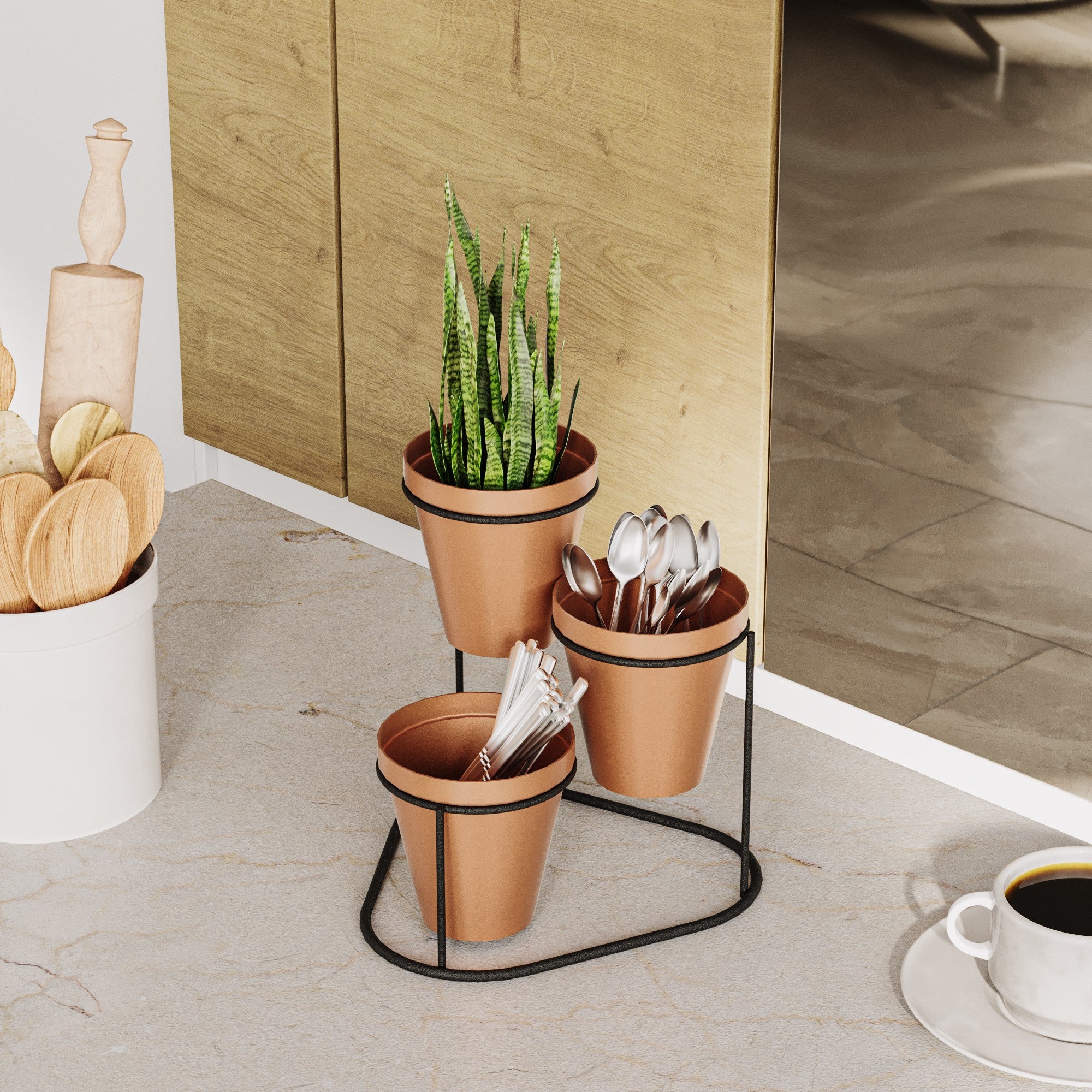 Decorative Metal Accessory Copper and Black | 247HFM1156