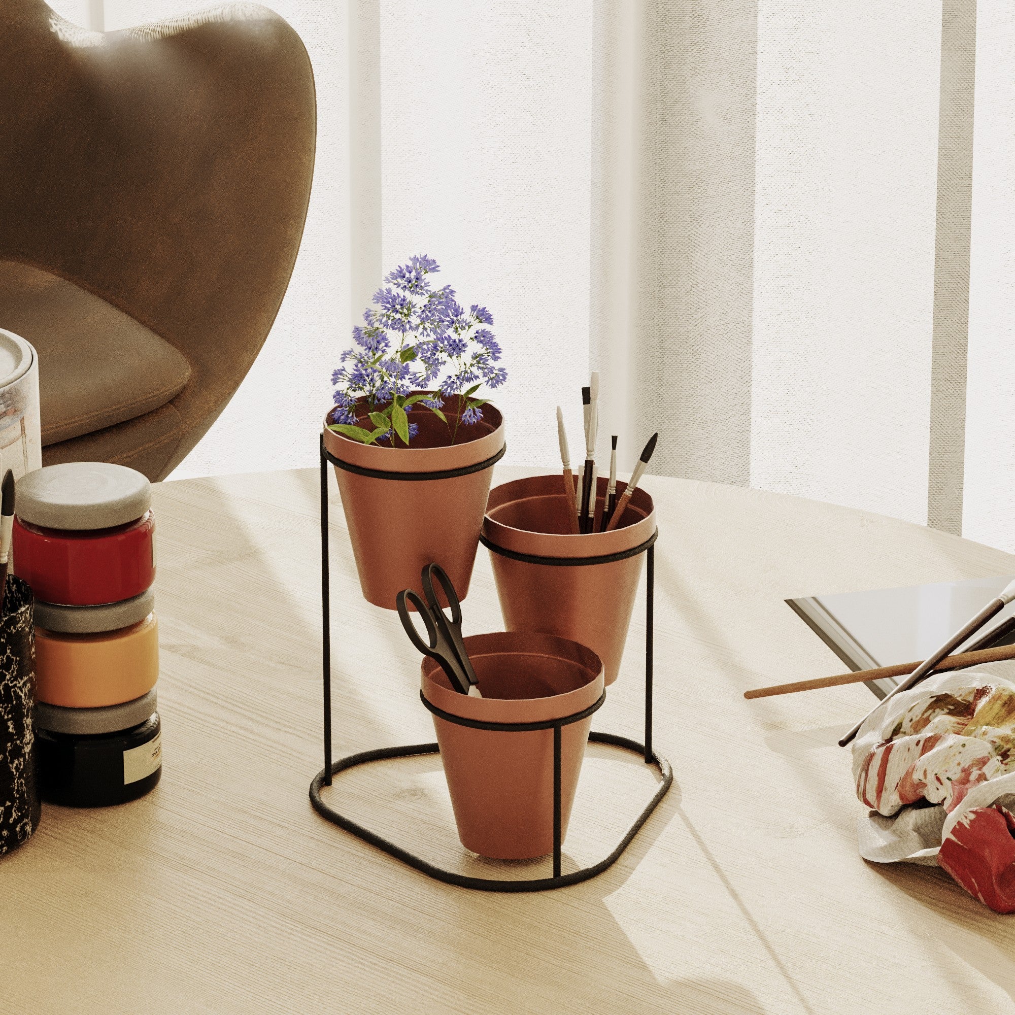 Decorative Metal Accessory Copper and Black | 247HFM1156