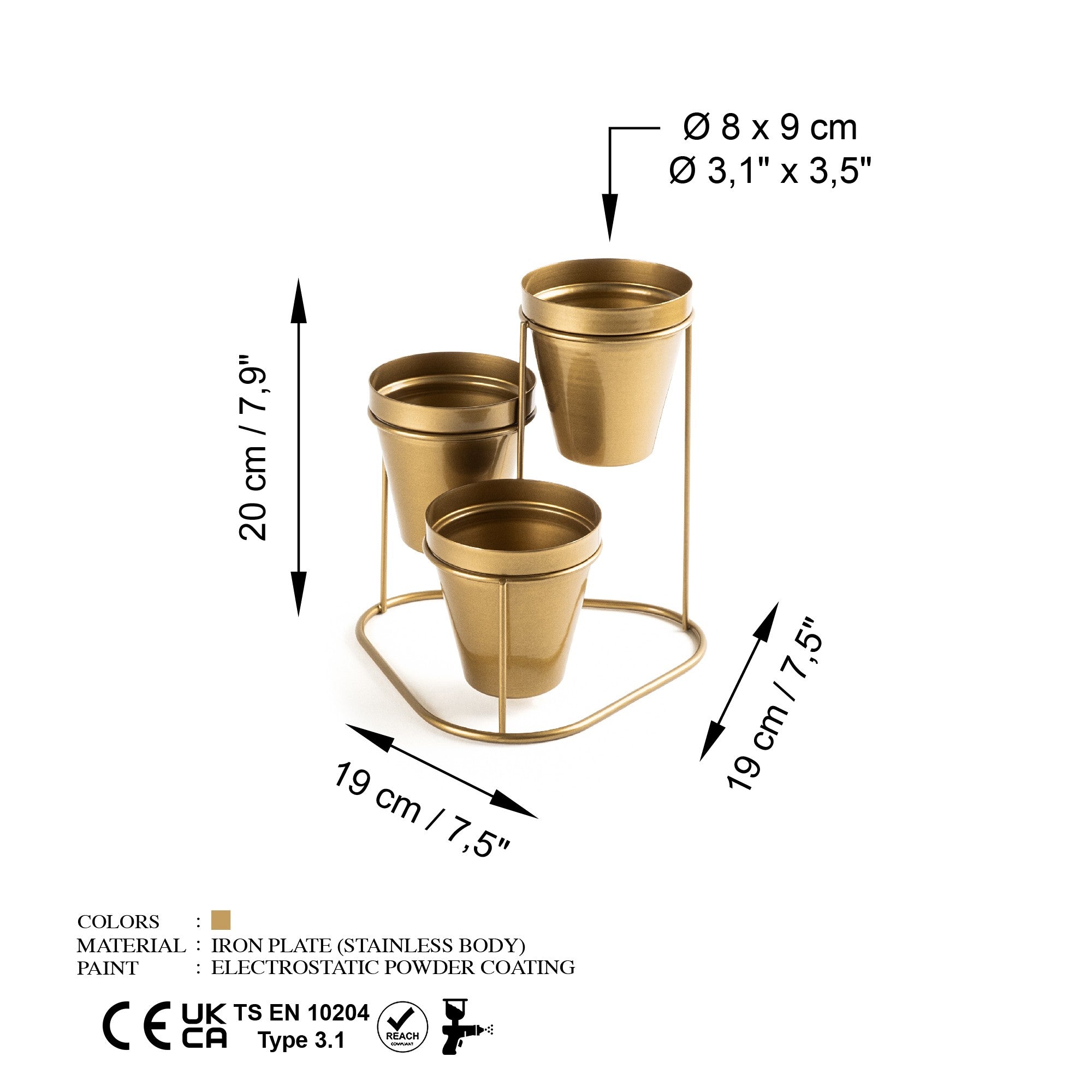 Decorative Metal Accessory Gold | 247HFM1157