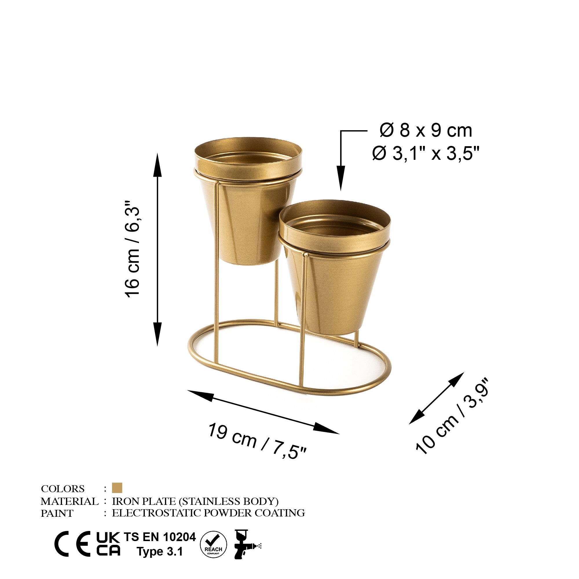 Decorative Metal Accessory Gold | 247HFM1158