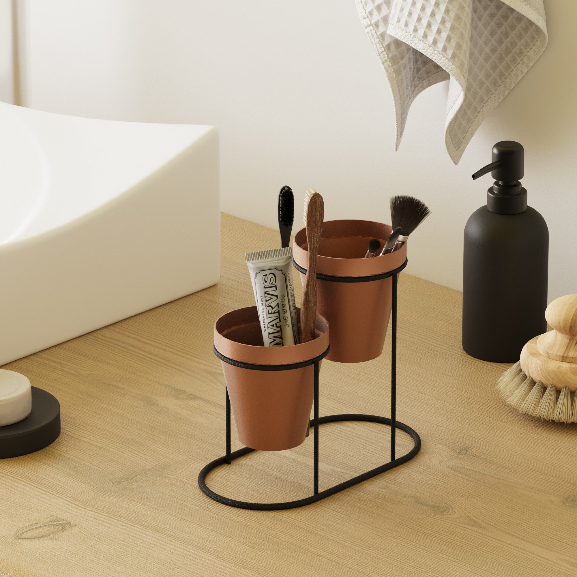 Decorative Metal Accessory Copper and Black | 247HFM1160