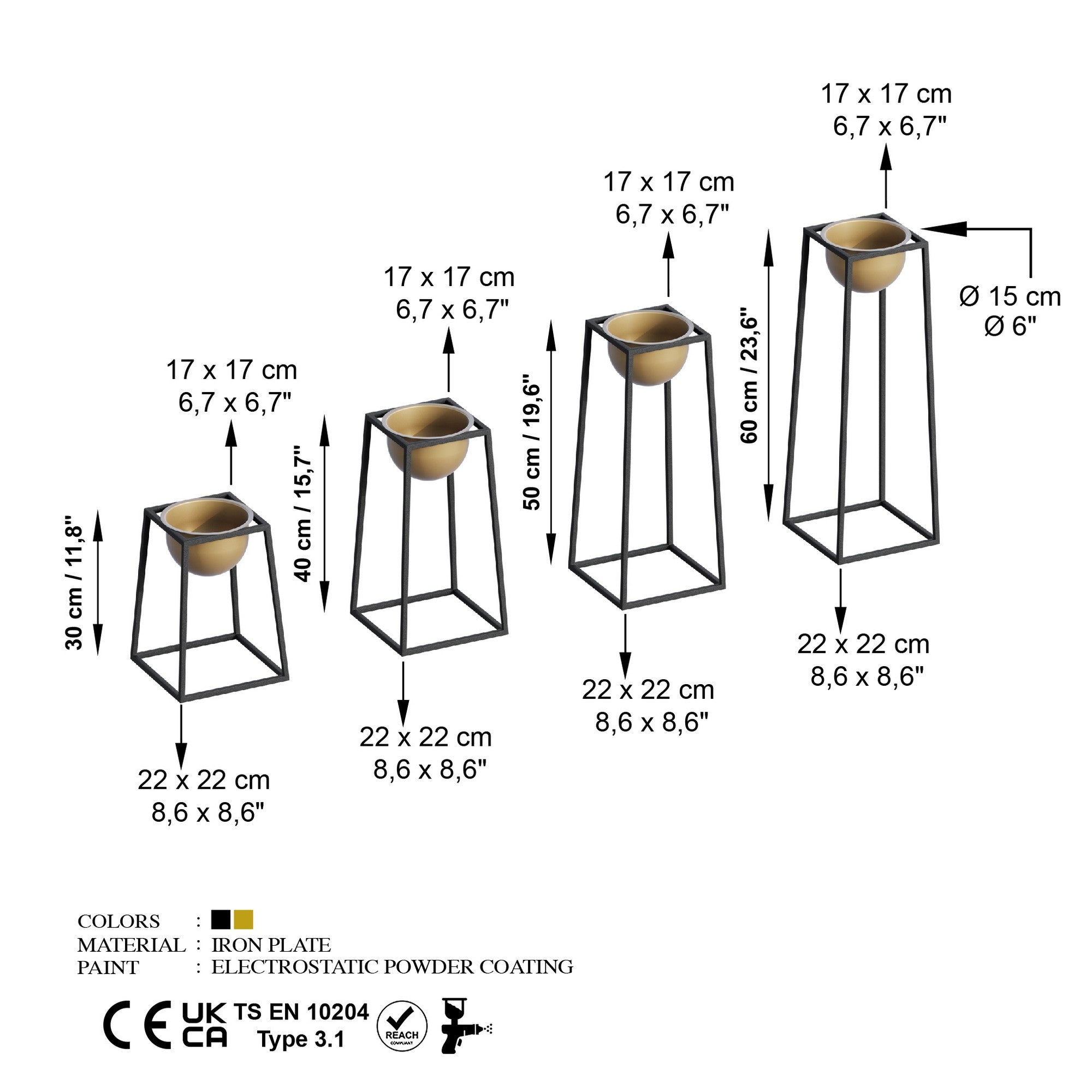 Decorative Pot METAL | 247HFM1165
