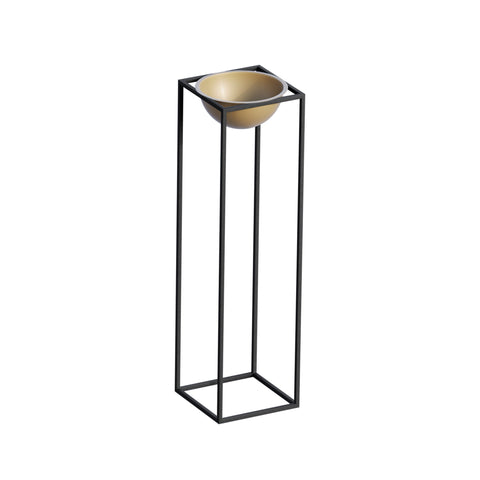 Black and Gold Metal Decorative Pot – Design 1173