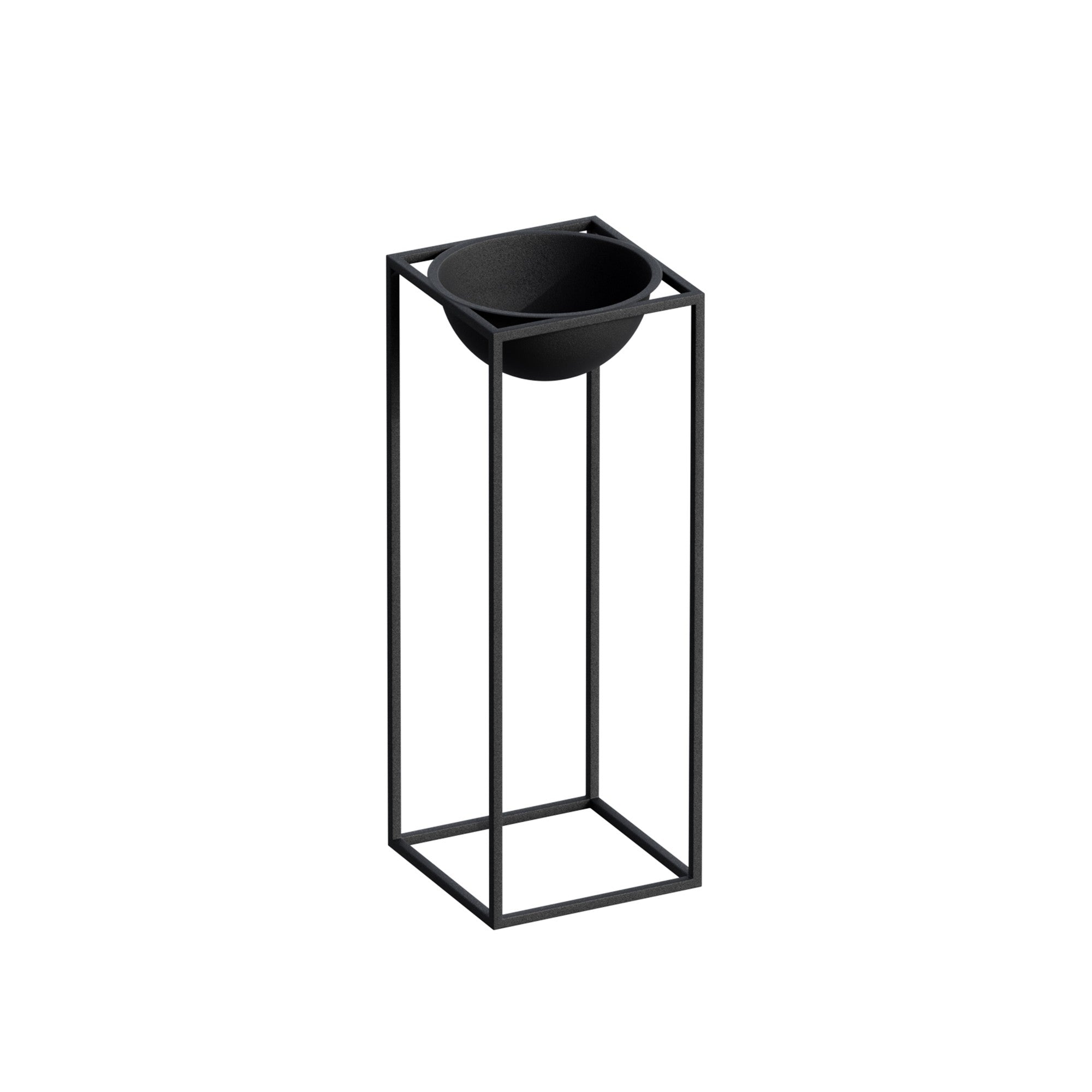 Black Metal Decorative Pot – Design 1176