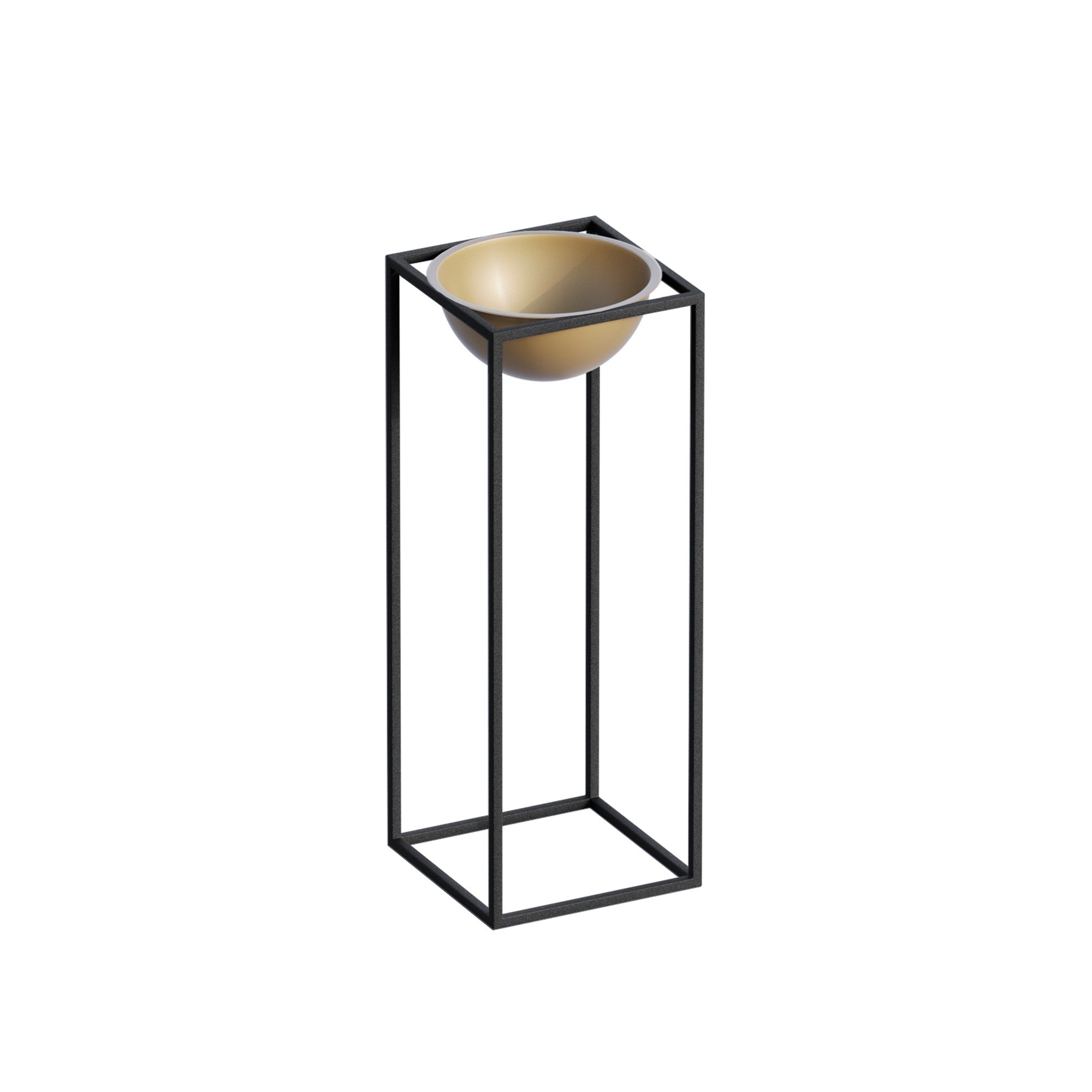 Vaso decorativo in metallo nero e oro – Design 1177