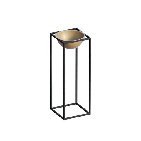 Black and Gold Metal Decorative Pot – Design 1177