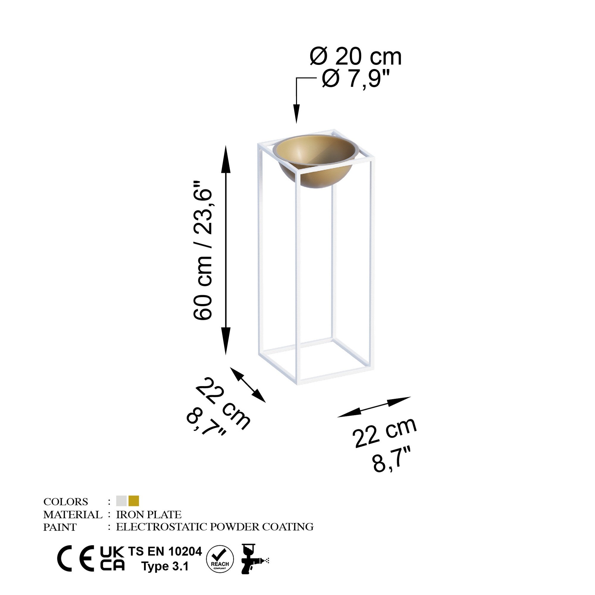 Decorative Pot METAL | 247HFM1179