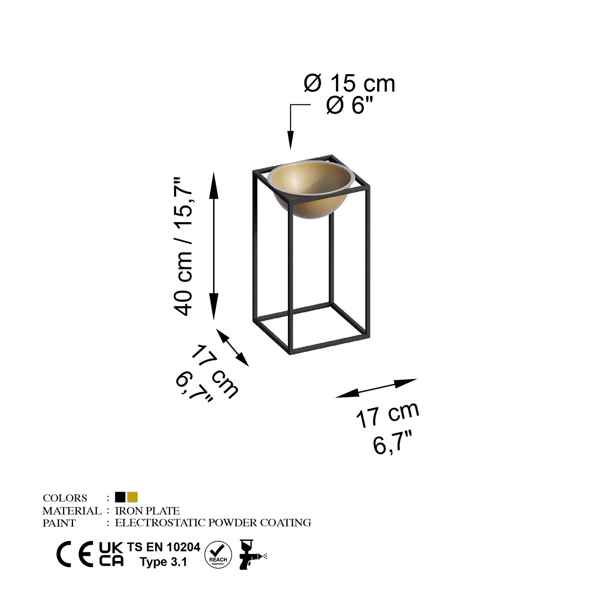 Decorative Pot METAL | 247HFM1181