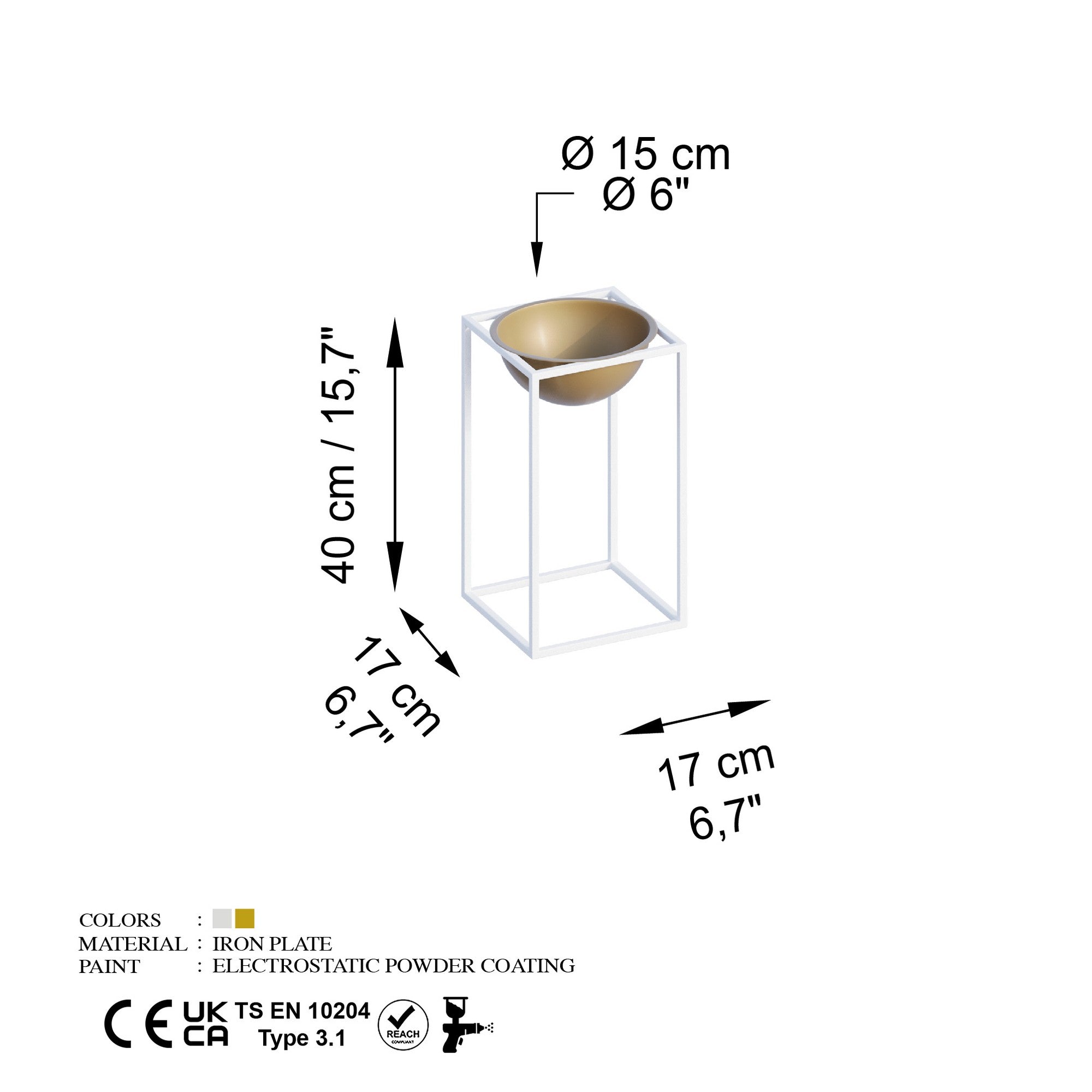 Decorative Pot METAL | 247HFM1183