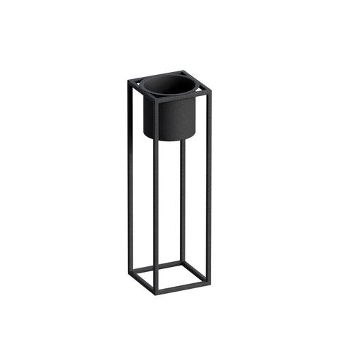 Pot décoratif en métal noir – Modèle 1184