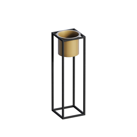 Black and Gold Metal Decorative Pot – Design 1185