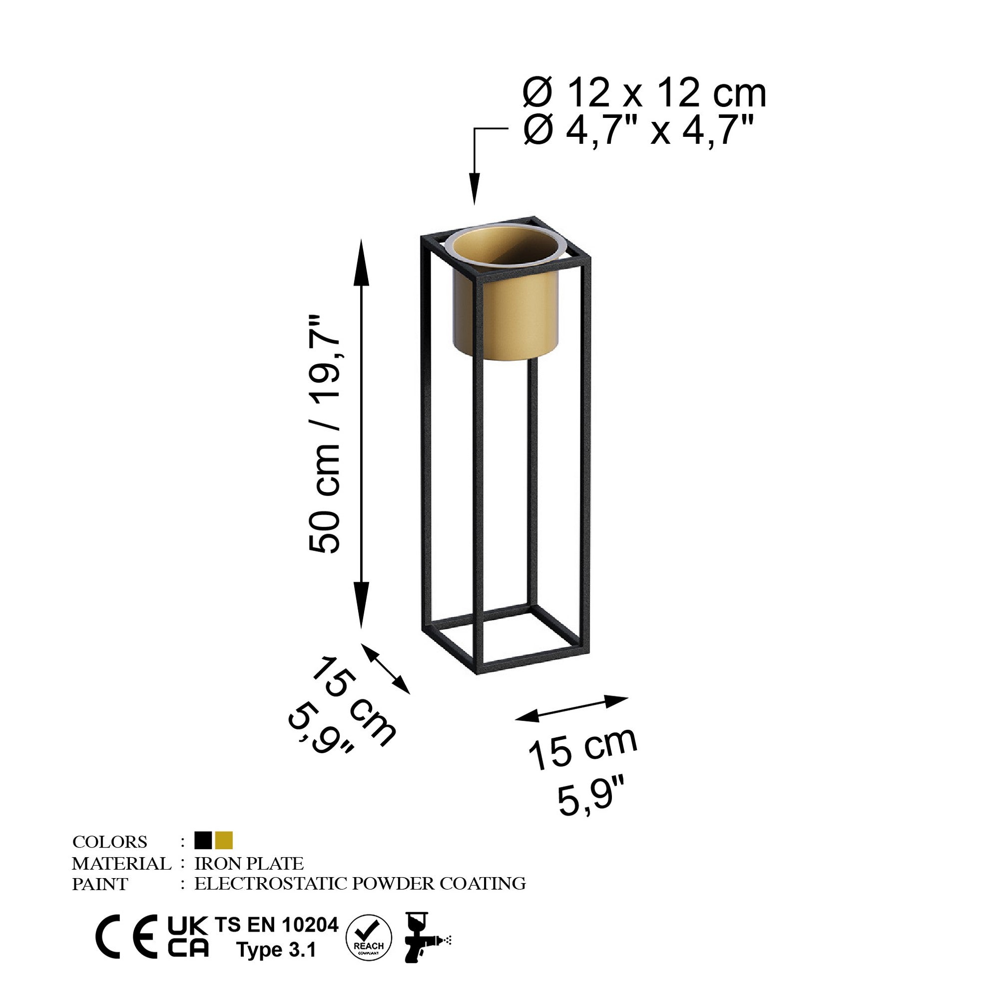 Decorative Pot METAL | 247HFM1185